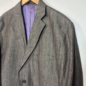 Ted Baker Endurance‎ Striped 100% Linen Gray Men's Blazer